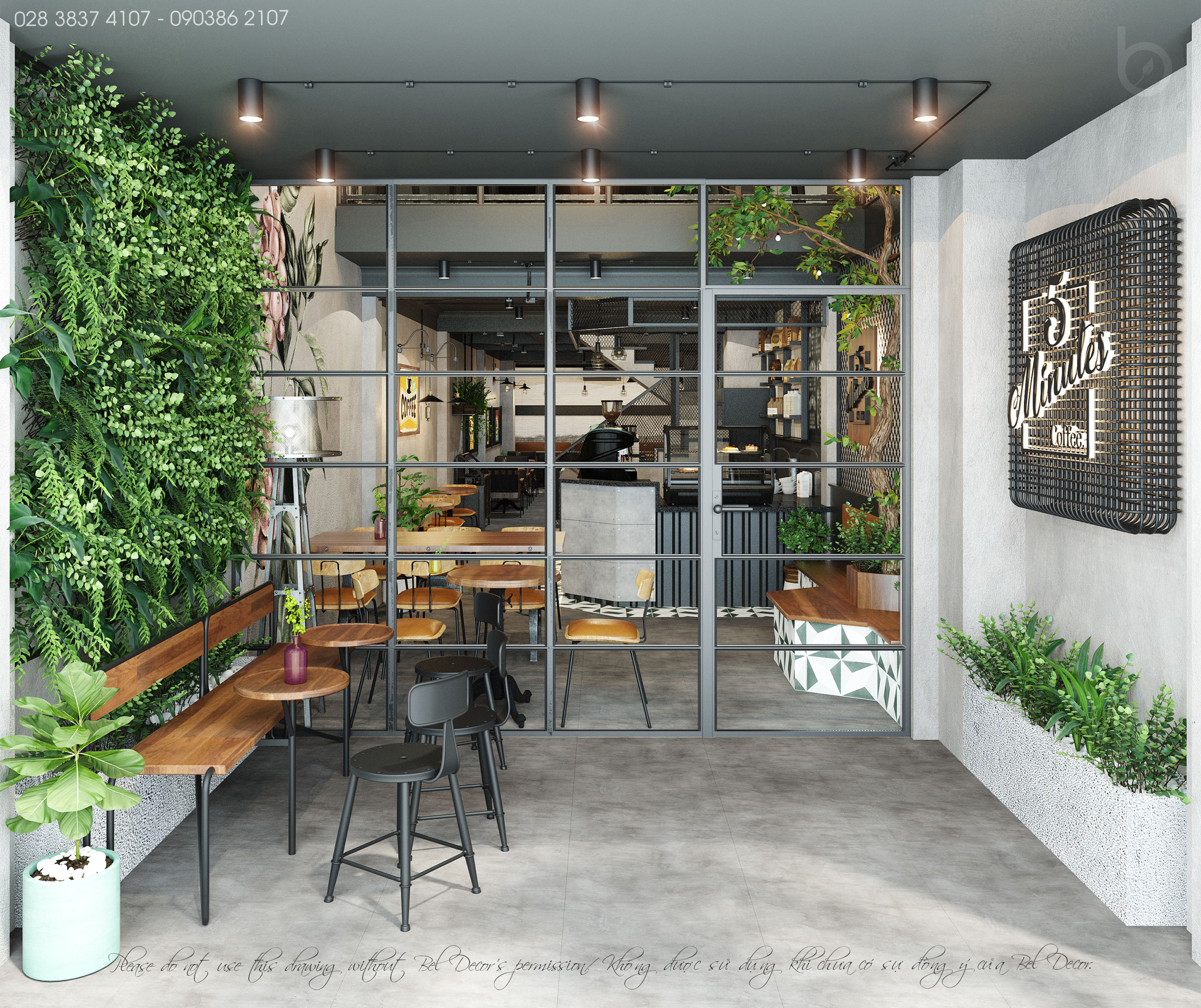 A Lush Coffee Shop With An Industrial Design 7440