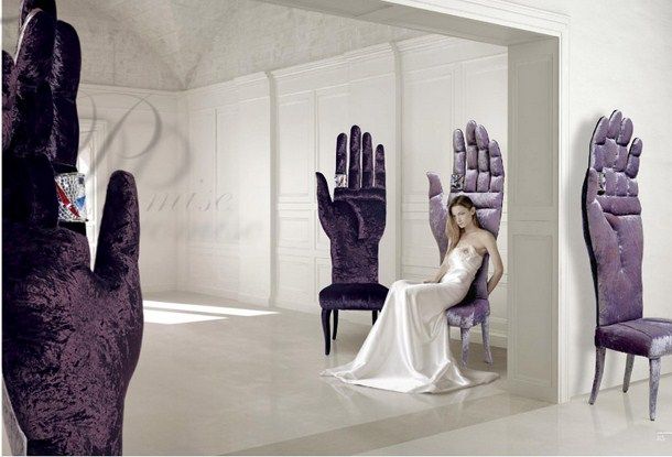 sicis italian art purple hand chairs the big promise