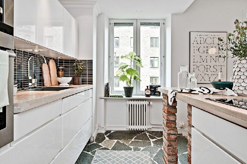 one-room-Scandinavian-apartment-kitchen-interior