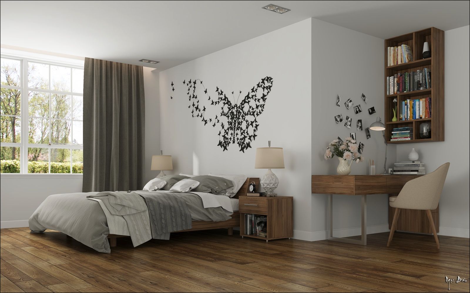 bedroom-butterfly-wall-art