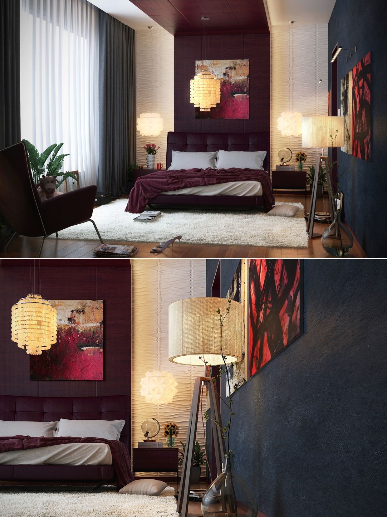 black-and-red-bedroom