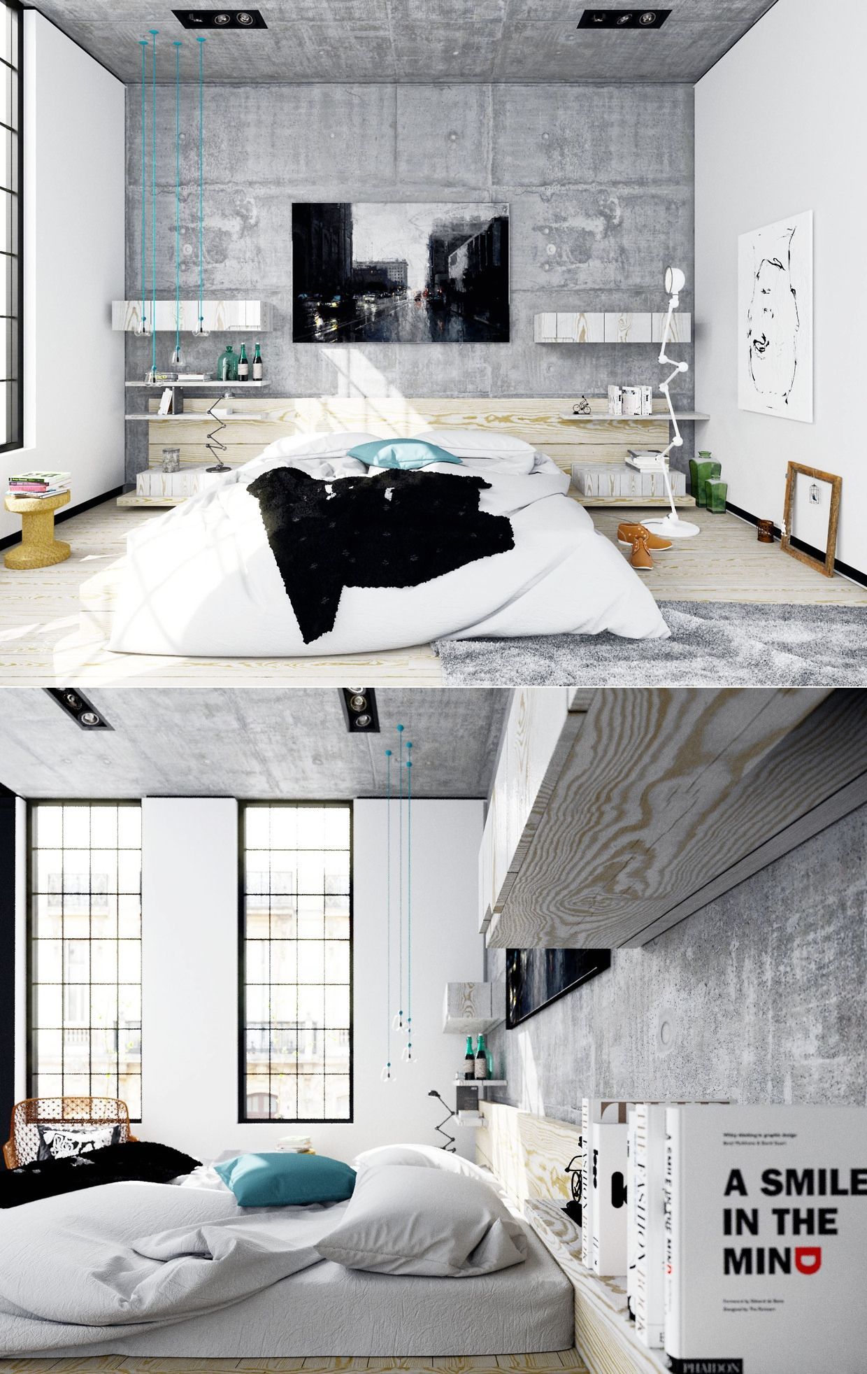 loft-bedroom-exposed-concrete