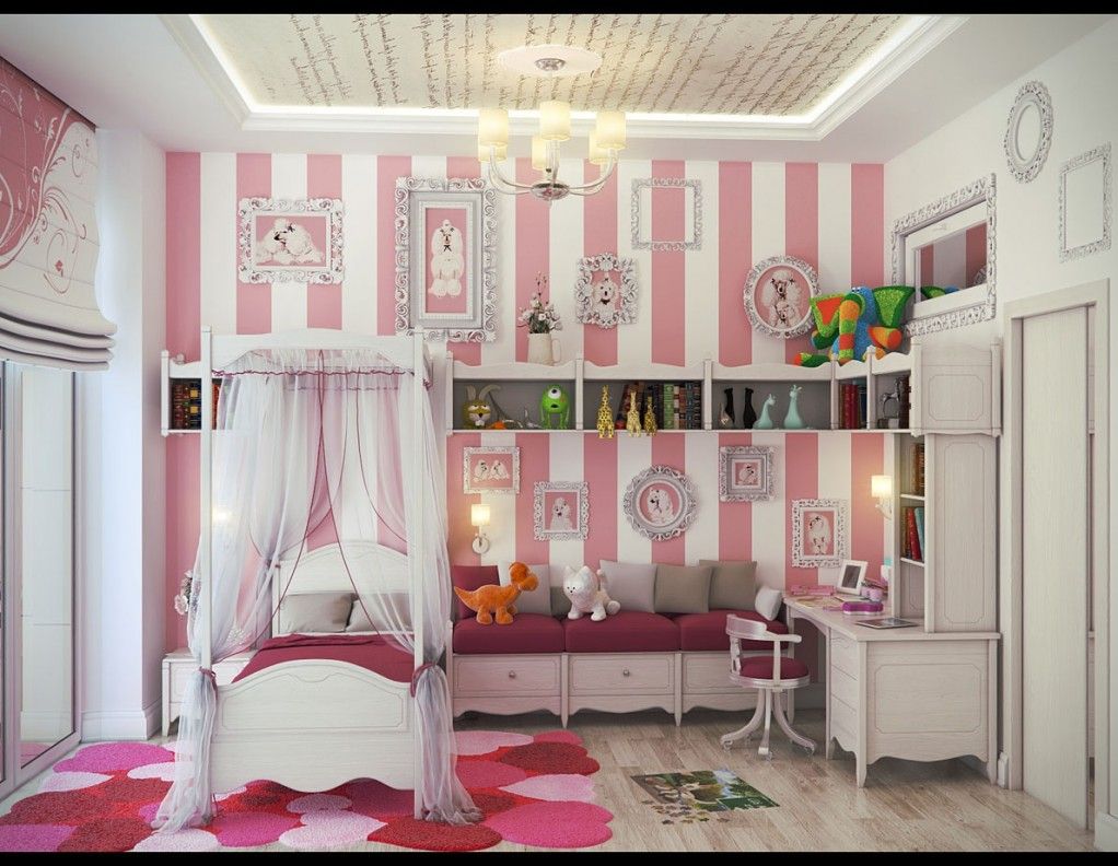 Thiet ke noi that BelDecor vn white and pastel pink accent country girl bedroom idea girls bedroom bedroom pink and friends girls bedroom ideas 1022x792